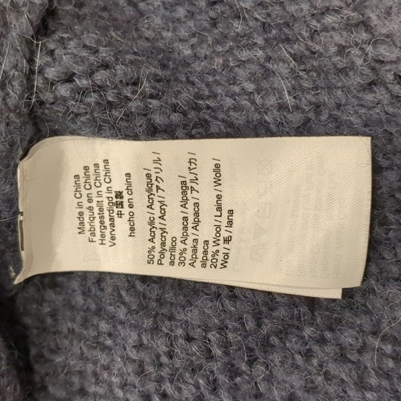 J. Crew Navy Blue Embellished Alpaca Wool Blend Crewneck Sweater - Picture 4 of 6